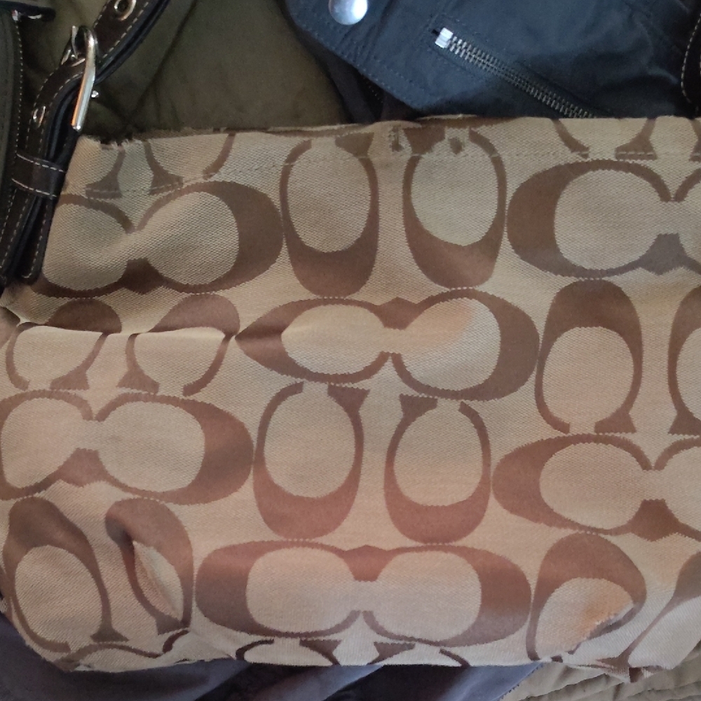 Coach Brown Monogram Shoulder Bag
